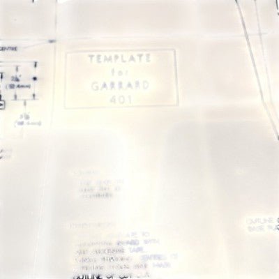 Garrard 401 Mounting Template Drawing Base Plate Mounting Board Guide - Chorlton Analogue
