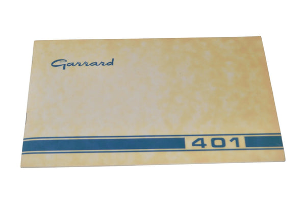 Garrard 401 Turntable Instruction Manual with Mounting Template & Sleeve - Chorlton Analogue
