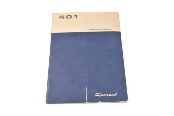 Garrard 401 Turntable Instruction Manual with Mounting Template & Sleeve - Chorlton Analogue