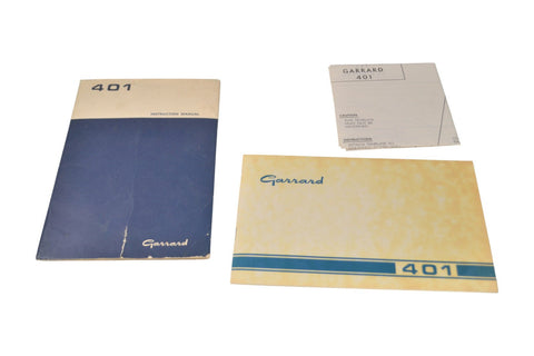 Garrard 401 Turntable Instruction Manual with Mounting Template & Sleeve - Chorlton Analogue