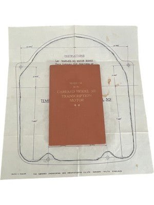 Garrard Model 301 Transcription Motor Vintage User Manual Instruction Guide - Chorlton Analogue