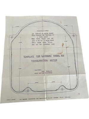 Garrard Model 301 Transcription Motor Vintage User Manual Instruction Guide - Chorlton Analogue