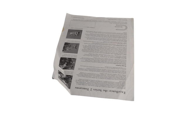 Graham Tonearm Flyer Brochure A4 Size - Chorlton Analogue