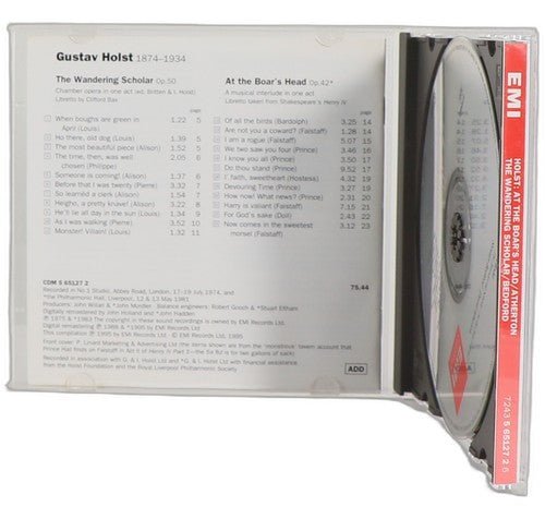 Holst - At The Boar's Head • The Wandering Scholar - CD - EMI Classics - 1995 - Chorlton Analogue