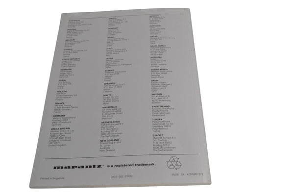 Marantz CD - 53 MkII Instruction Manual - Chorlton Analogue
