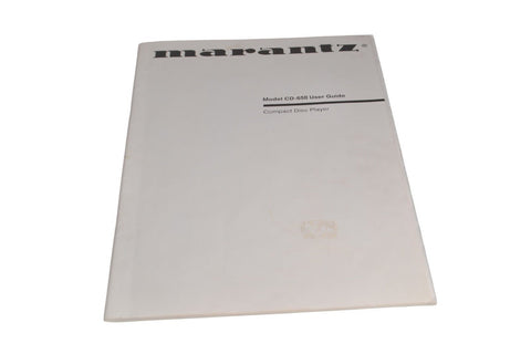 Marantz CD - 65II Instruction Manual - Chorlton Analogue