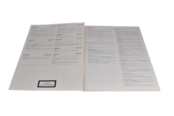 Marantz CD - 65II Instruction Manual - Chorlton Analogue