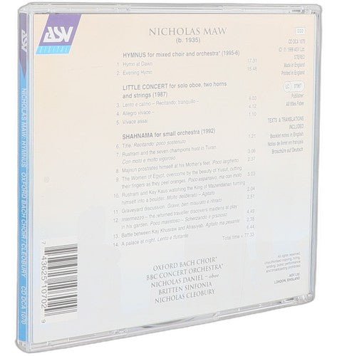 Maw - Hymnus / Little Concert / Shahnama - CD - ASV Digital - 1999 - Chorlton Analogue