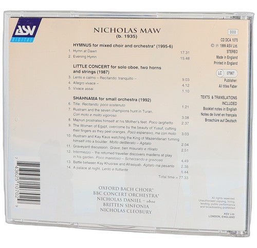 Maw - Hymnus / Little Concert / Shahnama - CD - ASV Digital - 1999 - Chorlton Analogue