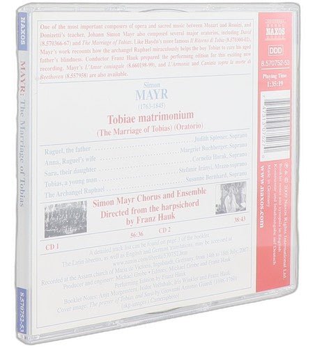 Mayr - The Marriage Of Tobias (Oratoria) - Box Set 2 CDs - Naxos - 2009 - Chorlton Analogue