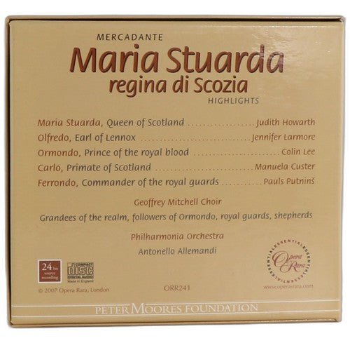 Mercadante - Maria Stuarda regina di Scozia (Highlights) - CD - Opera Rara - Chorlton Analogue