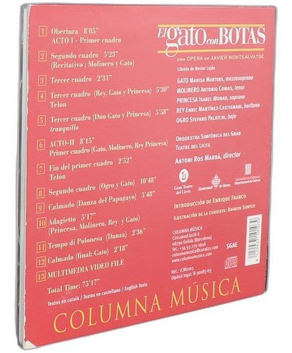 Montsalvatge - El Gato Con Botas - CD - Columna Musica - Chorlton Analogue