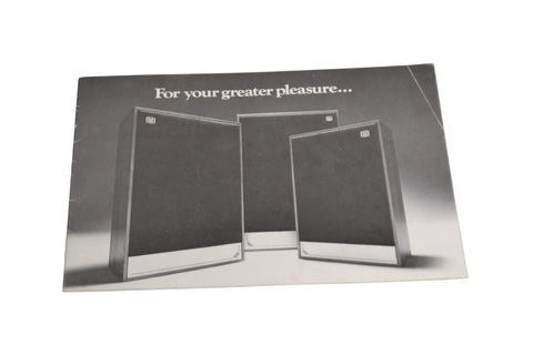 Mordaunt Short Speaker Brochure Classic Paegent etc - Chorlton Analogue