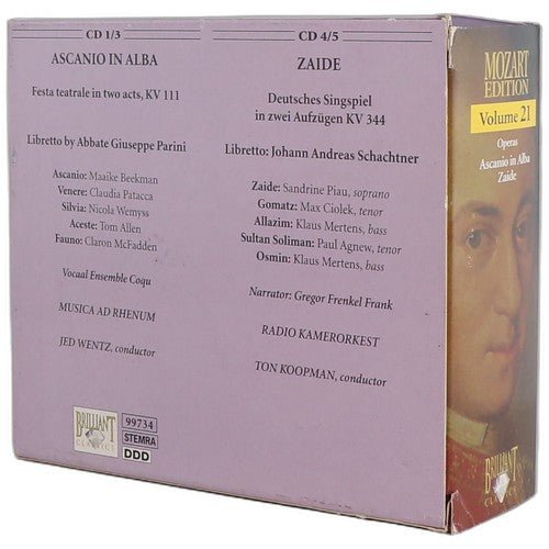 Mozart - Mozart Edition Vol. 21 - Operas: Ascanio in Alba - Box Set 5 CDs - Chorlton Analogue