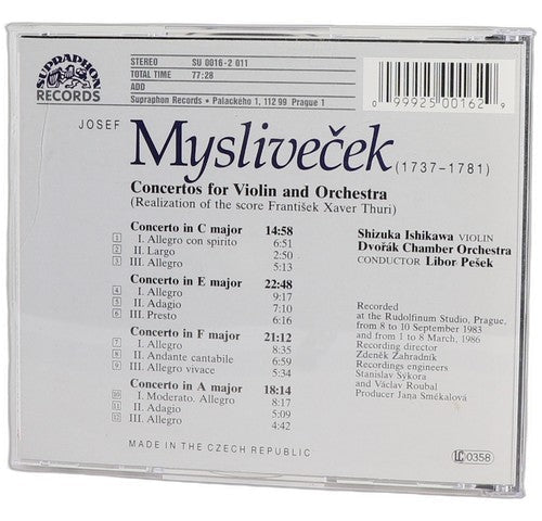Mysliveček - Violin Concertos - CD - Supraphon - 2000 - Chorlton Analogue