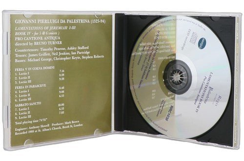 Palestrina - Lamentations of Jeremiah the Prophet, Book IV - CD - Regis Records - Chorlton Analogue