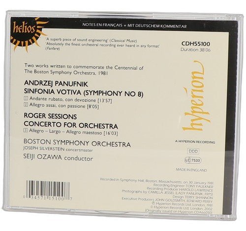 Panufnik - Sinfonia Votiva (Symphony No 8) / Concerto For Orchestra - CD - Chorlton Analogue
