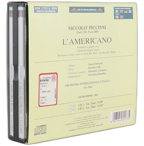 Piccinni - L'Americano - Box Set 2 CDs - Dynamic (4) - 1997 - Chorlton Analogue