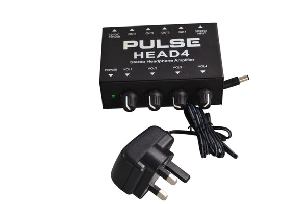 Pulse Head4 4 Way Headphone Amplifier with Individual Volume Controls - Chorlton Analogue
