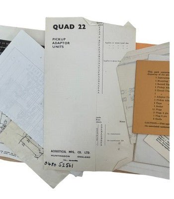 Quad 22 Control Unit & Quad II Power Amplifier User Manual Vintage Audio - Chorlton Analogue