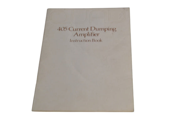 Quad 405 Instrution Manual Book - Chorlton Analogue