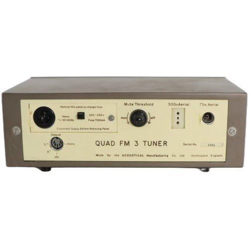Quad FM3 FM Tuner Analogue Huntingdon England Tested Working UK - Chorlton Analogue