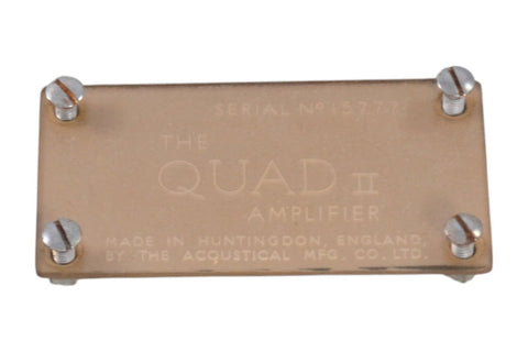 Quad II Badge Amplfiier Case - Chorlton Analogue
