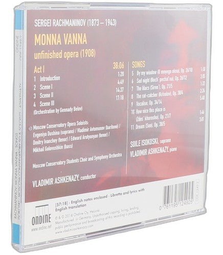 Rachmaninoff - Monna Vanna (Act I) / Songs - CD - Ondine - 2014 - Chorlton Analogue