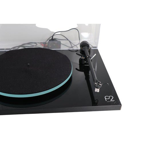 Rega Planar 2 P2 Turntable RB220 Tonearm Rega Carbon MM Belt Drive Black Tested - Chorlton Analogue