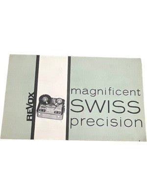 Revox Brochure Reel To Reel Swiss Precision Vintage - Chorlton Analogue