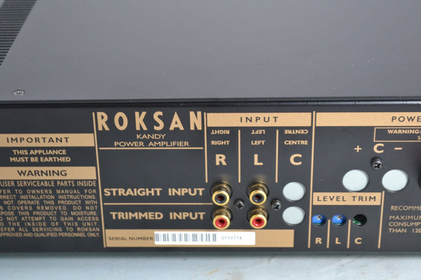 Roksan Kandy KMA 2/3 MkIII 2 Channel Power Amplifier Black - Chorlton Analogue