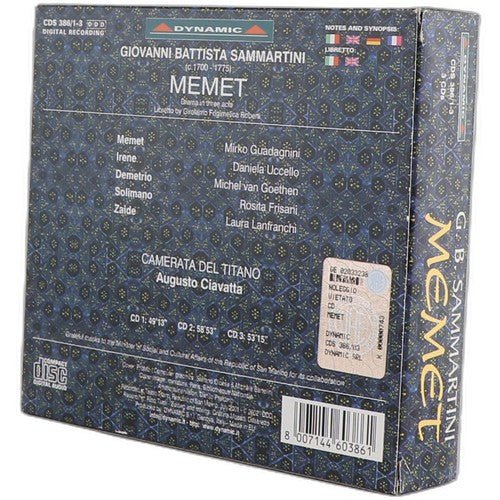 Sammartini - Memet - Box Set 3 CDs - Dynamic (4) - 2002 - Chorlton Analogue