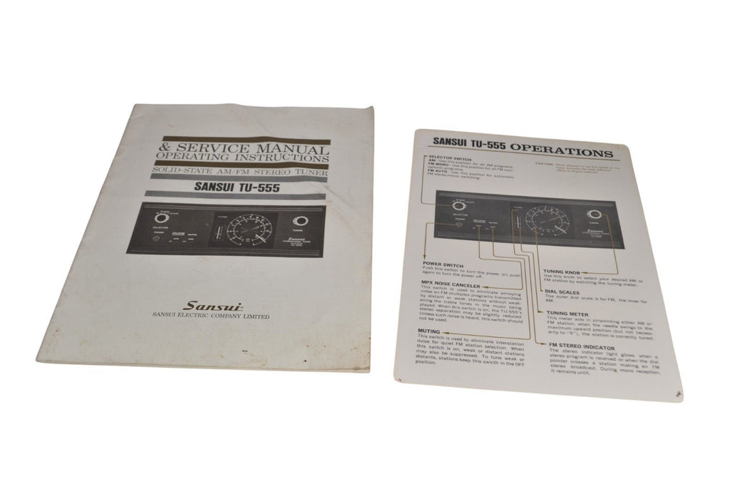 Sansui TU - 555 Instruction Manual - Chorlton Analogue