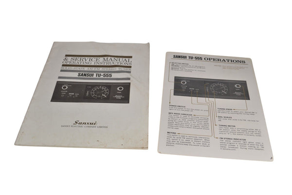 Sansui TU - 555 Instruction Manual - Chorlton Analogue