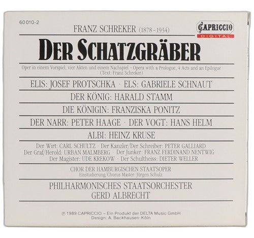 Schreker - Der Schatzgräber - Box Set 2 CDs - Capriccio - 1990 - Chorlton Analogue