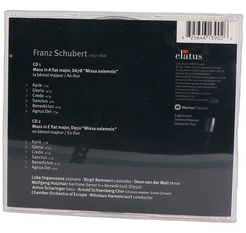 Schubert - Missa Solemnis – Mass in A flat major, D678 - Box Set 2 CDs - Chorlton Analogue