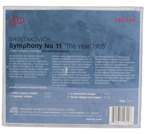 Shostakovich - Symphony No 11 - CD - LSO Live - 2002 - Mstislav Rostropovich - Chorlton Analogue