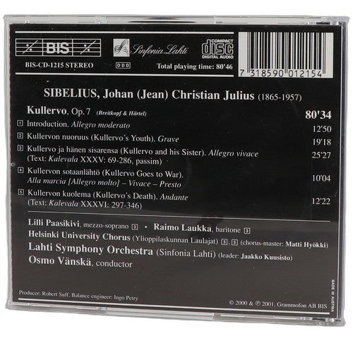 Sibelius - Kullervo, Op. 7 - CD - BIS - 2001 - Chorlton Analogue