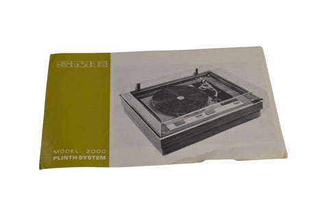 SME 2000 Plinth Instruction Manual - Chorlton Analogue