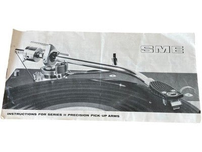 SME 3009 Instruction Manual Book Leaflet Series II Early - Chorlton Analogue