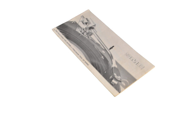 SME 3009 Series II Instruction Manual - Chorlton Analogue