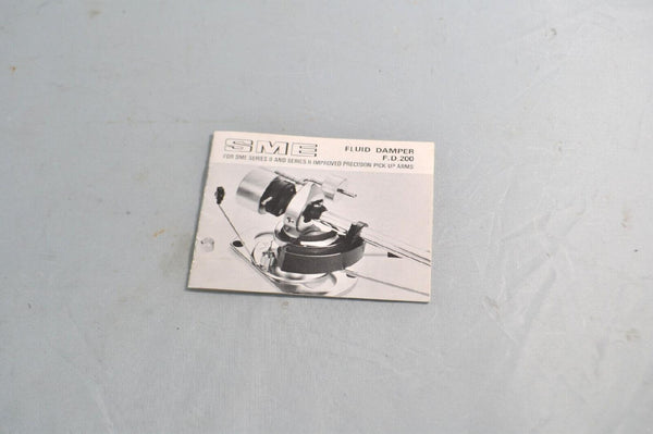 SME FD200 Fluid Damping Kit Manual - Chorlton Analogue