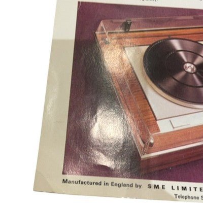 SME Model 2000 Plinth System Manual Vintage Turntable Audio Guide - Chorlton Analogue