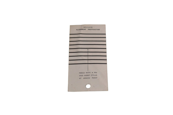 SME3009 Cartridge Alignment Template Card Series II - Chorlton Analogue