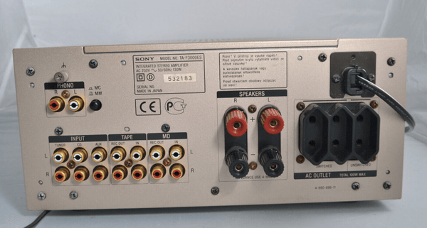 Sony TA - F3000ES Integrated Amplifier with Remote MM MC Phono - Chorlton Analogue