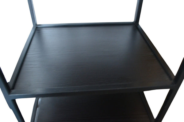 Soundstyle Hi Fi Rack Stand 3 Shelf Black Metal Frame Wooden Shelves Audio - Chorlton Analogue