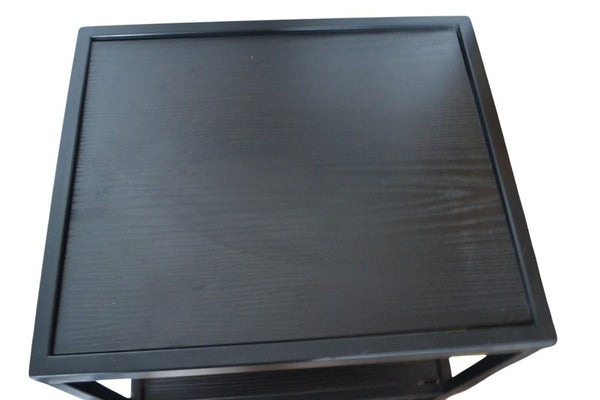 Soundstyle Hi Fi Rack Stand 3 Shelf Black Metal Frame Wooden Shelves Audio - Chorlton Analogue