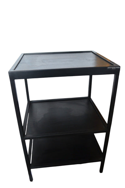 Soundstyle Hi Fi Rack Stand 3 Shelf Black Metal Frame Wooden Shelves Audio - Chorlton Analogue