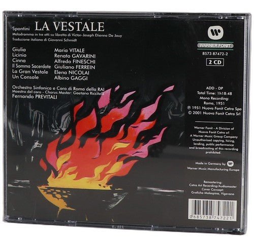Spontini - La Vestale - Box Set 2 CDs - Warner Fonit - 2001 - Chorlton Analogue
