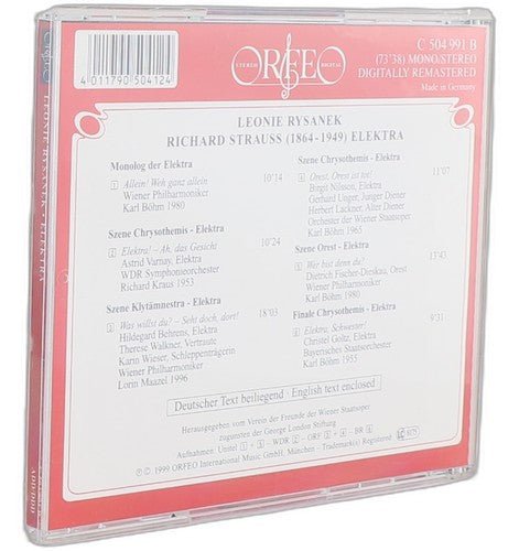 Strauss - Elektra / Chrysothemis, Elektra, Klytämnestra - CD - Orfeo (2) - 1999 - Chorlton Analogue
